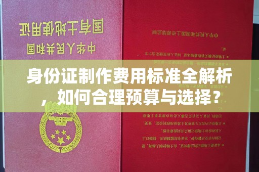 涿州身份证制作费用标准全解析，如何合理预算与选择？