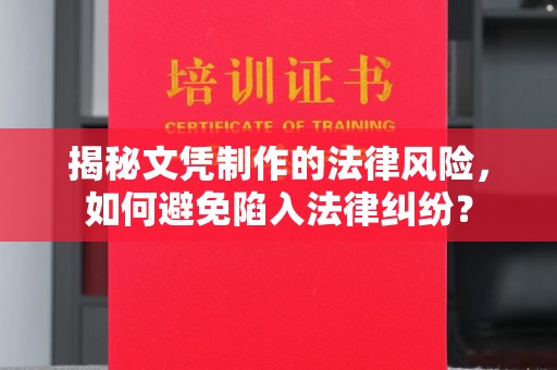 涿州揭秘文凭制作的法律风险，如何避免陷入法律纠纷？