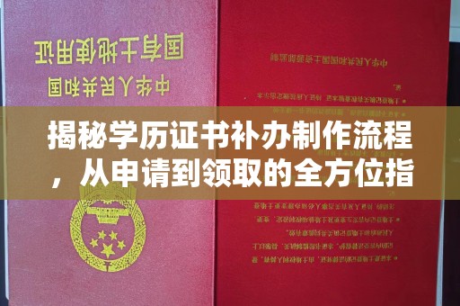 涿州揭秘学历证书补办制作流程，从申请到领取的全方位指南